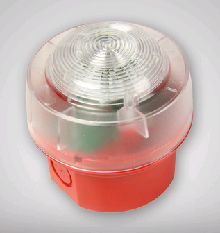 Enscape wandflitser led rood-rood 12-29Vdc, 26mA IP65 base