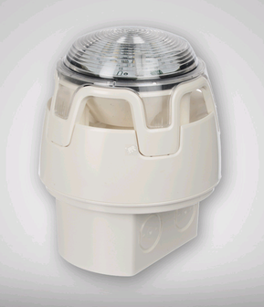 Enscape wandsirene/flitser led wit-wit incl. IP65 base