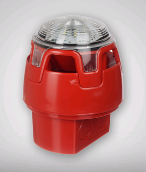 Enscape wandsirene/flitser led rood-rood incl. IP65 base